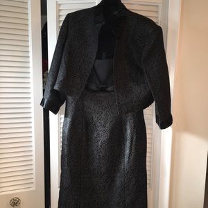 Tahari Black Midi Dress with Jacket